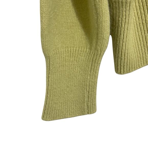 Lemui Korea Soft Wool Turtleneck Sweater Size S Pea Green Relaxed Fit Fall - Picture 5 of 10